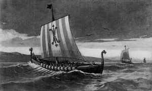 Viking ship at sea Project Gutenberg